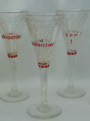 Buy Set Of 6  Vintage DOM Benedictine Crystal Glasses By Baccarat? • 100£