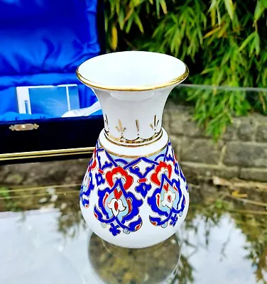 Buy Kutahya  Porselen Vase In Blue Velvet Presentation Box • 23£
