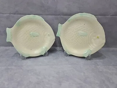 Buy Pair Of Vintage Shorter & Sons Stoke Pottery Fish Plates #82 • 14.99£