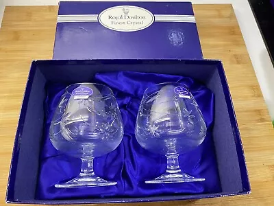 Buy 2 X Royal Doulton Jasmine 4 3/4  Brandy Glasses Unused • 24.99£