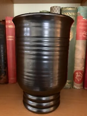 Buy Prinknash Pottery Vase Gun Metal Lustre Glaze 17 Cm H - Great Shape! • 22.99£