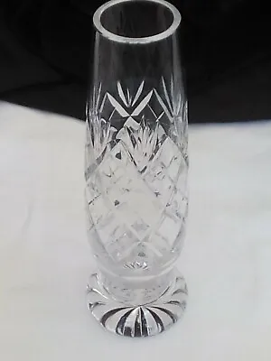 Buy Royal Doulton Bud/posy Vase, Clear Diamond Cut Crystal, Thick Base, Stamped • 8£