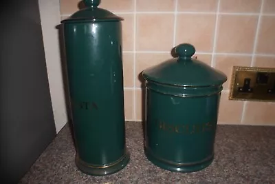Buy Green Regency Ceramic Spaghetti / Pasta Storage Jar Hornsea Pottery • 10£