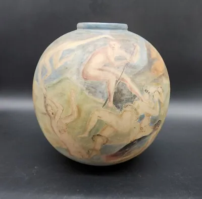 Buy Marcello Fantoni Pottery Vase Painted Engraved • 943.99£