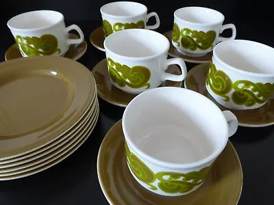 Buy Staffordshire Pottery Ironstone, Cups Saucers & Plates Set Of Six Vintage & Rare • 30£