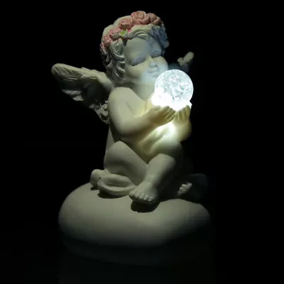 Buy LED Light Crystal Rose Cherub - Figurine Decorative Angel Ornament Small 8.5cm • 11.04£