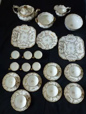 Buy Antique 1800’s Hand-painted China Tea Service (28 Pieces: Teapot, Cups, Saucers) • 350£