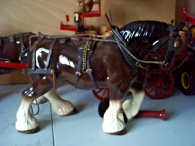 Buy Extra Large Melba Ware China Shire Horse With Full Harness • 20£