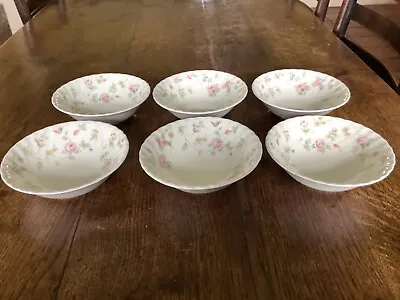 Buy WEDGWOOD FLUTED ROSEHIP  6 X OATMEAL CEREAL SOUP BOWLS 15.5cm EX COND • 18£