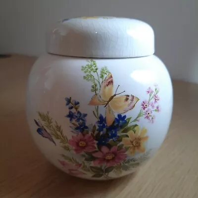 Buy Beautiful Vintage Melba Ware England  Vase Pot Yellow/pink Flowers, Butterflies • 10£