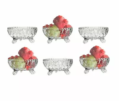 Buy 6 X Ice Cream Sundae Glass Footed Dessert Trifle Cocktail Fruit Salad Dishes Cup • 11.95£
