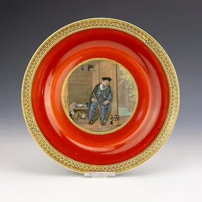 Buy Antique F. R. Pratt Pottery - 'Old Guard' Transfer Decorated Prattware Plate • 9.99£