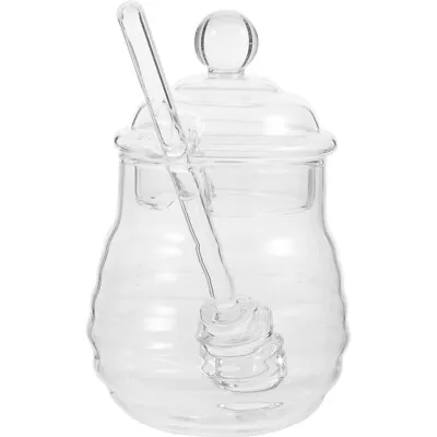 Buy 250ml Glass Crystal Honey Jar With Dipper For Easy Serving • 14.48£