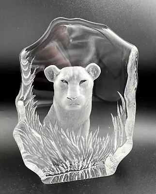 Buy LARGE Kosta Boda Mats Jonasson Crystal Sculpture LIONESS - H 22 Cm / W 17 Cm • 152£