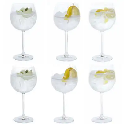 Buy Dartington Crystal Gin And Tonic Copa Set Six Party Time Glasses - 520ml • 27.63£