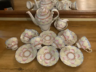Buy Antique Hand Painted 21 Piece Tuscan Tea ,coffee Set Fine Bone China ExCondition • 75£