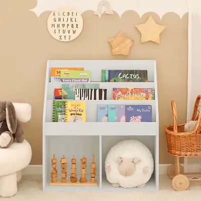 Buy B-ware SoBuy Children Kids Bookcase Book Shelf Storage Rack Holder,KMB01-W,UK • 45.95£
