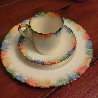 Buy GRINDLEY *CHAMELEON* ART DECO 1930's COFFEE CUP/CAN,  SAUCER & S/PLATE • 11.50£