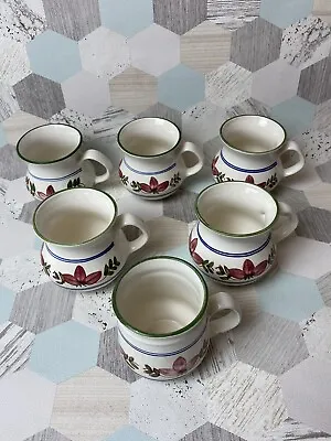 Buy Iden Pottery Rye Sussex England - Small Mugs Cups Pot Set - Floral Vine Vintage • 19.98£