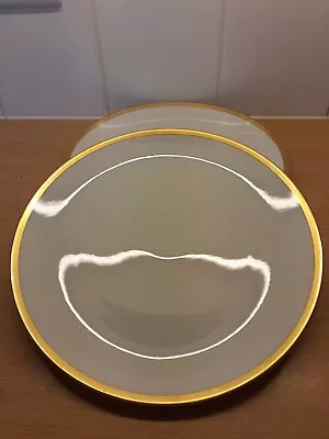 Buy 2 X Thomas China Thick Gold  Band Small Dinner Plates Approx 24cm Diameter  • 10£