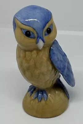 Buy Vintage Retro Small Blue Ceramic Owl Treasury Of Owls The Franklin Mint 1988 • 10£