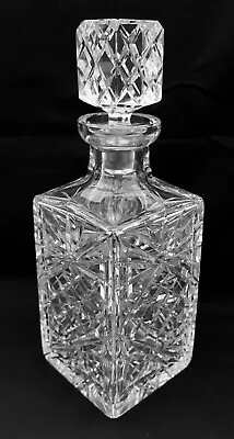 Buy Large Square Very Heavy Cut Crystal Decanter In Excellent Condition  • 49.99£