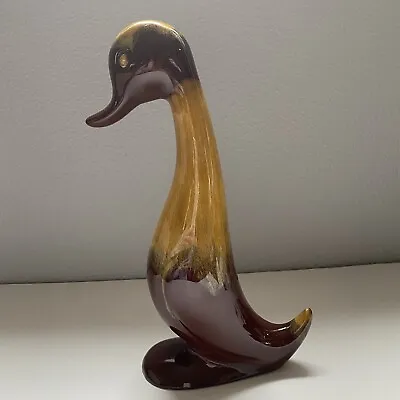 Buy Vintage Blue Mountain Pottery Duck Canada Glaze Brown Yellow 11 1/2” • 18.21£
