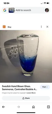 Buy Cobalt Blue Glass Bubble Vase • 0.99£