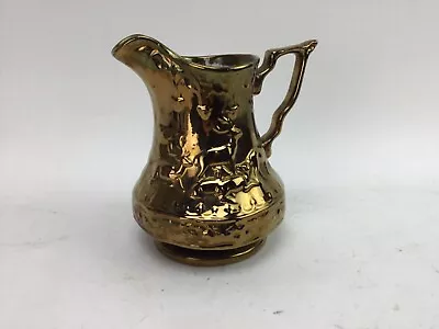 Buy Royal Victoria Pottery Wade Made In England Gold Pitcher 6 In. Tall • 16.05£
