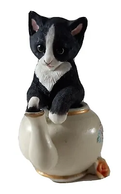 Buy Cat Figurine Black And White. Country Artists Kitten, A Curious Tale • 9.99£