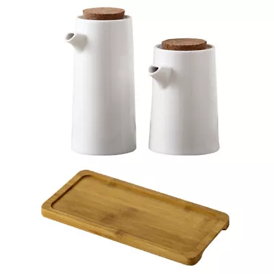 Buy Ceramic Oil Dispenser Set With Tray For Condiments • 24.89£