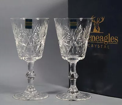 Buy Gleneagles Crystal, Tiree, 2 X Wine Glasses, Boxed & Stickers Star Of Edinburgh • 29.99£
