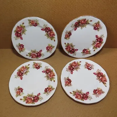 Buy Vintage Queen Anne Fine Bone China Set Of 4 Side Plates • 15.90£