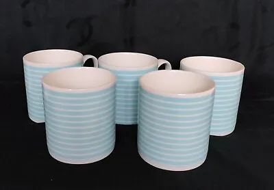 Buy Set Of Four Waitrose Blue And White Stripe Mugs • 10£
