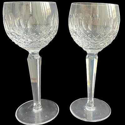 Buy Waterford Ireland Colleen Crystal Clear Cut Glass Pair Of Hock Wines • 56.90£