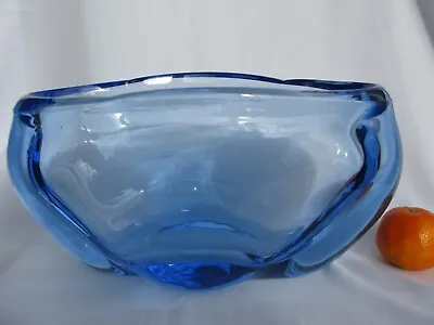 Buy Whitefriars Sapphire Blue Large Heavy Lobed Bowl By James Hogan Pattern No 9250 • 120£