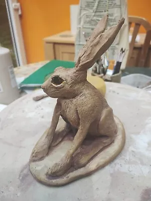 Buy Handmade Pottery Ceramic Hare Sculpture  • 0.99£