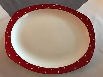 Buy Vintage Large Plate/Platter Red Domino Stylecraft Midwinter Jessie Tate • 18£