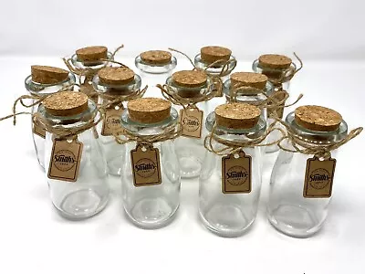 Buy 12 X 100ml Vintage Style Glass Favour Bottless With Cork Stopper • 0.99£