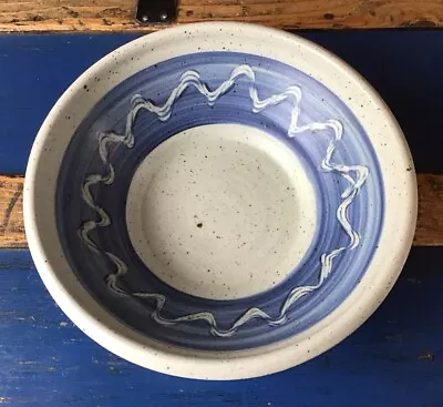 Buy Made In Cley Studio Pottery Large SALAD Bowl Blue GREY • 54.99£