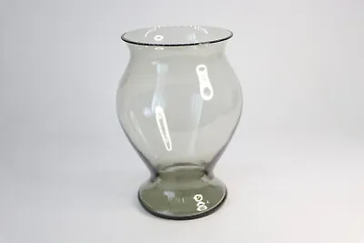 Buy Royal Doulton Gallerie 30 % Lead Crystal Smokey Grey Vase Flower With Label • 9.95£