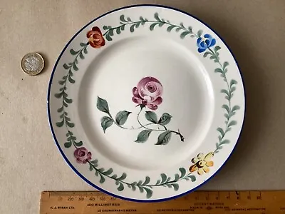 Buy EARLY20th CENTURY CONTINENTAL FLORAL  CREAMWARE HAND PAINTED SIDE PLATE 7in. • 28£