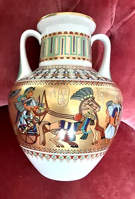 Buy Vintage Kaiser Porcelain Egyptian Revival Tut Ankhamen Vase Stunning Quality • 140£