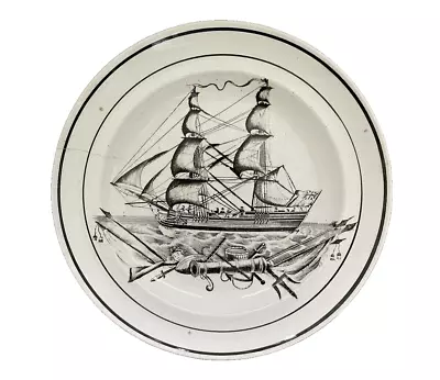 Buy Swansea Dillwyn Plate Decorated With A Ship - Nice Early Example C1820 • 9.99£
