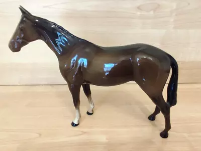 Buy Vintage Beswick Racehorse 19.5 Cm High Beautiful Bay Brown Gloss *OPEN To OFFERS • 110£