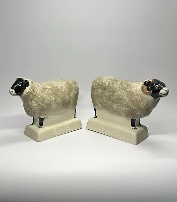 Buy Pair Of Ceramic Rye Pottery Sheep Ram And Ewe Signed • 69.99£