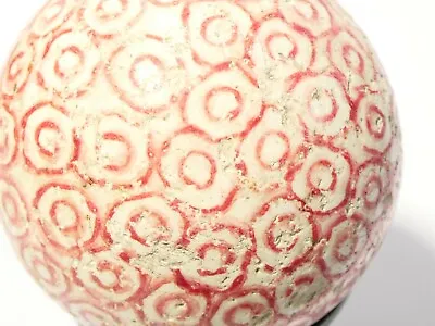 Buy Antique Scottish 19thC Pottery Carpet Bowl Pink Sponged Circles 3  / 7cm #CB3 • 59£