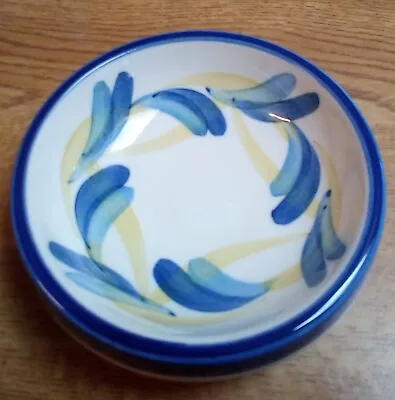 Buy Vintage Jersey Pottery Small Dish Bowl Pin Dish Blue Yellow Swirl Pattern MCM • 7.50£