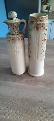 Buy Fosters Pottery Oil And Spaghetti Jugs - Stamped • 30£