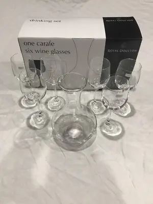 Buy Royal Doulton Carafe And 6 Wine Glasses - New In Box • 113.39£